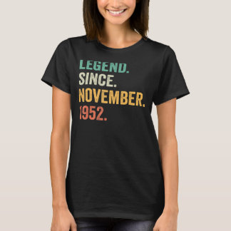 1952年11月70日バレ以来70歳の伝説 Tシャツ