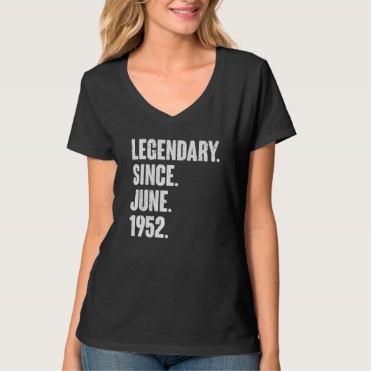 1952年6月以来の伝説的70歳70誕生 Tシャツ (正面)