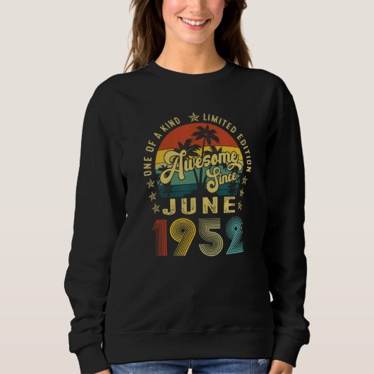 1952年6月以素晴らし降70歳 スウェットシャツ (正面)