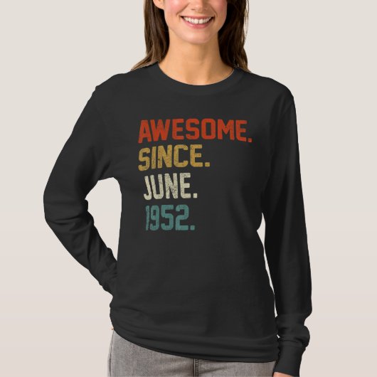 1952年6月以素晴らし降70歳 Tシャツ (正面)