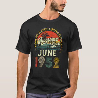 1952年6月以素晴らし降70歳 Tシャツ
