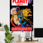 1952年7月の惑星ストーリーの表紙 ポスター (ホームオフィス)