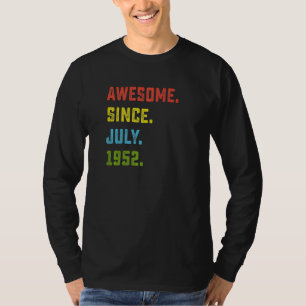 1952年7月以素晴らし降70歳誕生日 Tシャツ