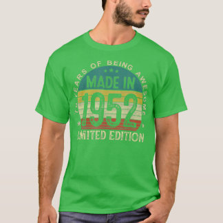1952年70歳70誕生日Gifで作られたヴィンテージ Tシャツ
