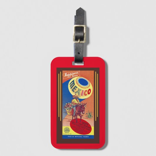 1952旅行パンフレット「メキシコ」キチクールシュ ラゲッジタグ (正面縦)