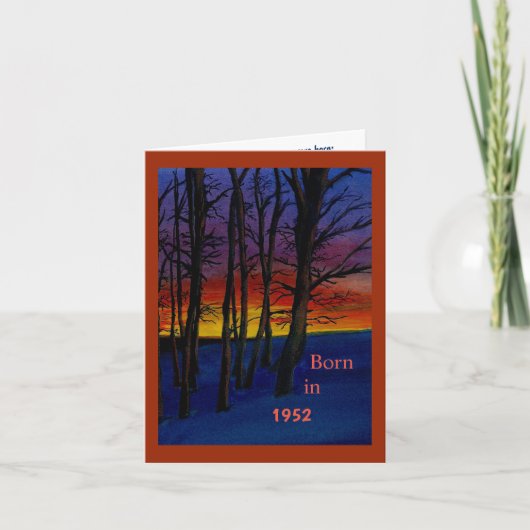 1952生まれ年の誕生日おもしろい事実 カード (正面)