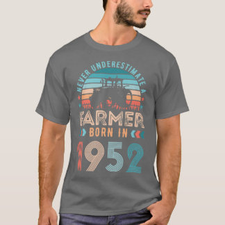 1952生まれ年の農家農業ギフト70誕生日 Tシャツ