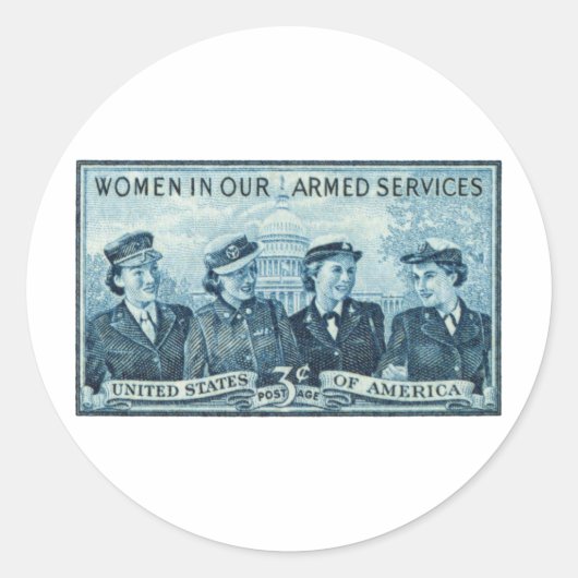 1952米国武装サービススタンプの女性 ラウンドシール (正面)