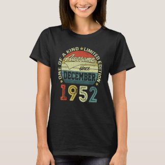 1952素晴らし年12月70日以来70歳 Tシャツ
