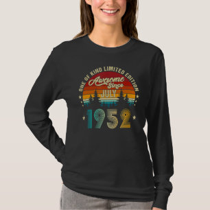 1952素晴らし年7月70日誕生日70歳 Tシャツ