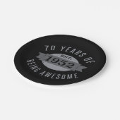 1952 素晴らし 70誕生日 ペーパープレート (アングル)