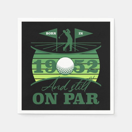 1952 70th誕生日ゴルフ愛好家 スタンダードカクテルナプキン (正面)
