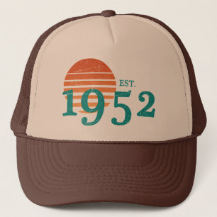 1952 70th誕生日ヴィンテージ日没 キャップ