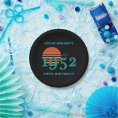1952 70th誕生日ヴィンテージ日没 ペーパープレート (パーティー)