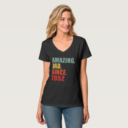 1952 Amazing Dad Since 1952 Tシャツ (正面フル)