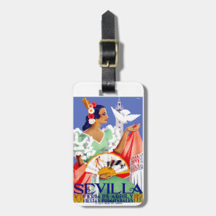 1952 Seville Spain April Fair Poster ラゲッジタグ