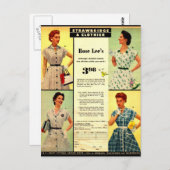 1953いちご&クロジエドレスセール広告 ポストカード (正面/裏面)