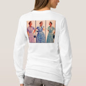 1953のドレス3着 - ヴィンテージ衣類の表と裏 Tシャツ (裏面)