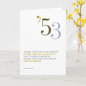 1953の誕生日のおもしろい事実 カード (黄色い花)