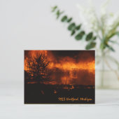 1953ハートフォードミシガンハウスオンファイア ポストカード (スタンド正面)