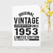 1953ヴィンテージ誕生日 カード (黄色い花)