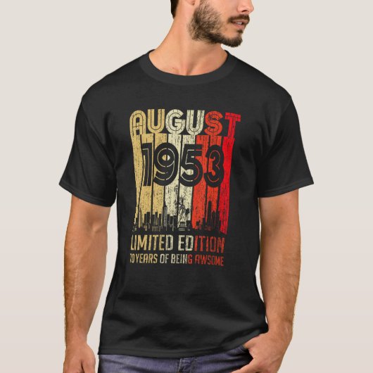 1953威厳がある 70歳2素晴らし歳 Tシャツ (正面)