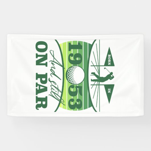 1953年おもしろいゴルファー70誕生日 横断幕 (横)