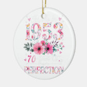 1953年に作られた70歳フローラ70誕生日ギフト セラミックオーナメント (左)