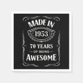 1953年に2023年の70年素晴らし間作 スタンダードカクテルナプキン (正面)