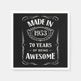 1953年に2023年の70年素晴らし間作 スタンダードカクテルナプキン