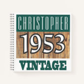 1953年の名前のヴィンテージ・ノートブック ノートブック (正面)