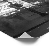 1953年の夜のタイムズ広場。ヴィンテージ写真 ポスター (角)