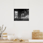 1953年の夜のタイムズ広場。ヴィンテージ写真 ポスター (キッチン)