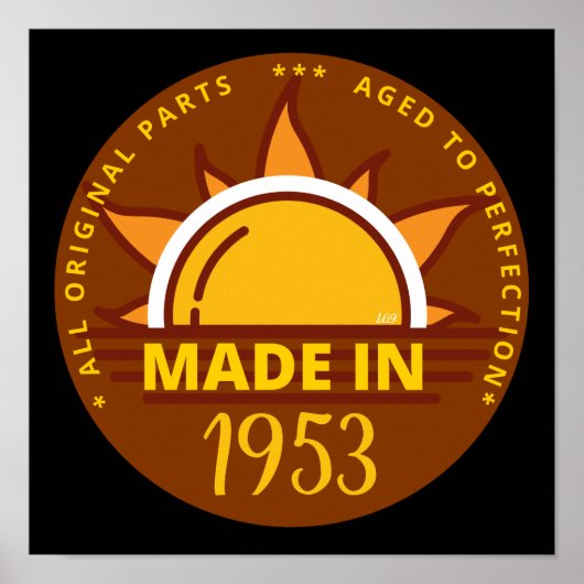 1953年の誕生日おもしろいプレゼント ポスター (正面)