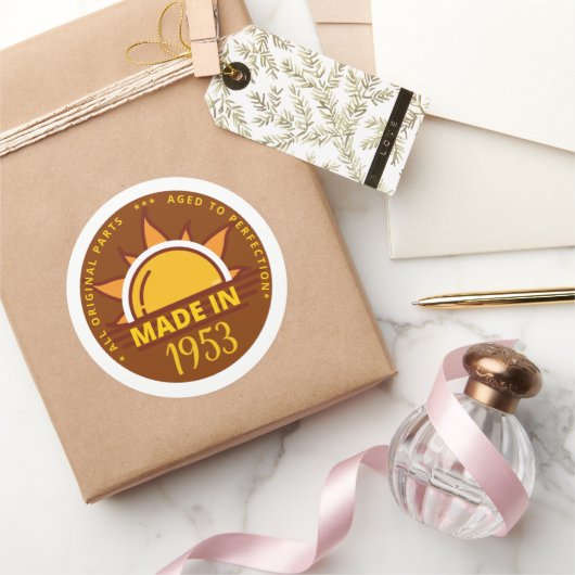 1953年の誕生日おもしろいプレゼント ラウンドシール (ギフト)