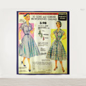 1953年ジンベルズ地下鉄のドレスセール広告 タペストリー (正面)