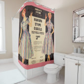 1953年ジンベルズ地下鉄のドレス広告 シャワーカーテン (インサイチュ)