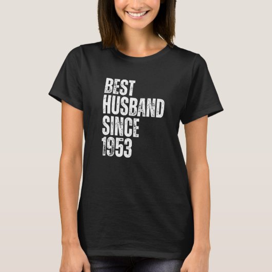 1953年以来の最高の夫 ヴィンテージ結婚記念日ギフト Tシャツ (正面)