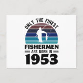 1953年生まれの漁師 70歳の誕生日 釣りギフト ポストカード (正面)