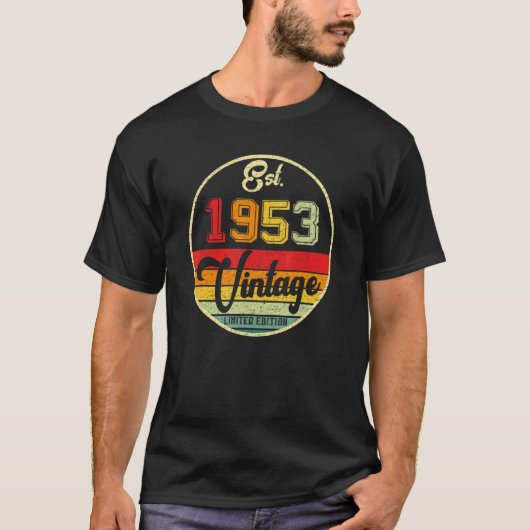 1953年製 ヴィンテージ 69歳 69歳の誕生日 Tシャツ (正面)