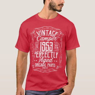 1953年誕生日ギフト キャンパー スカウト キャンピング 1953 レトロデザイン Tシャツ