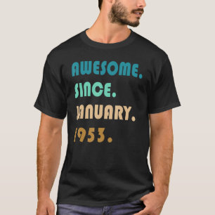 1953年1月以素晴らし降70番目の誕生日 Tシャツ