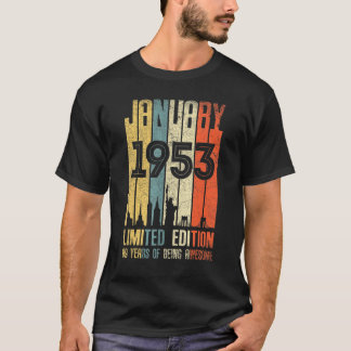 1953年1月69誕生日69歳1953誕生日 Tシャツ