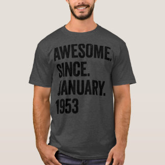 1953年1素晴らし月70誕生日から70年 Tシャツ