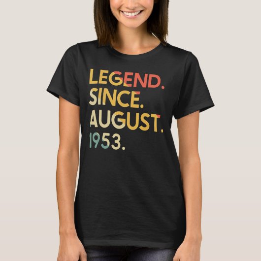 1953年69歳ヴィンテージ威厳がある伝説 Tシャツ (正面)