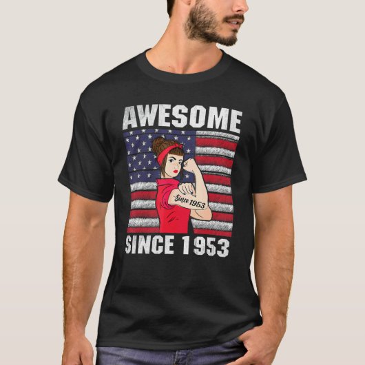 1953年69素晴らし歳の誕生日女性 Tシャツ (正面)