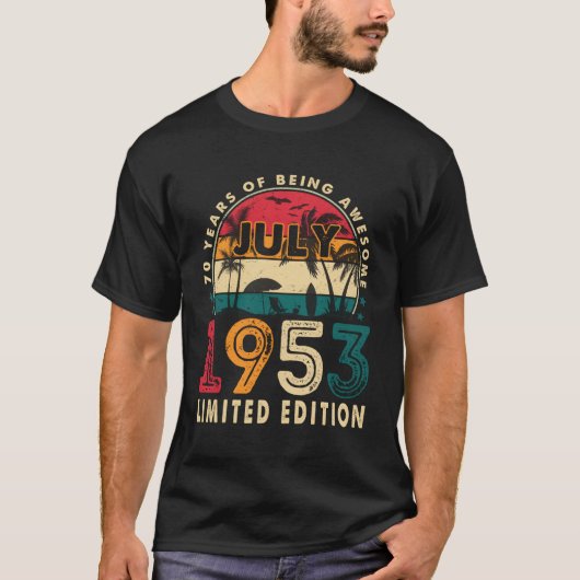 1953年7月以素晴らし降70日 Tシャツ (正面)