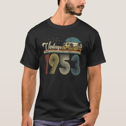1953年70生まれ歳ヴィンテージ70誕生日 Tシャツ (正面)