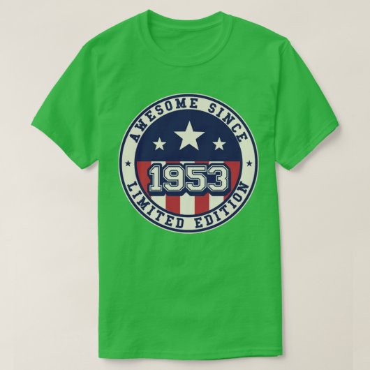 1953年70素晴らし誕生日以来70歳 Tシャツ (デザイン正面)