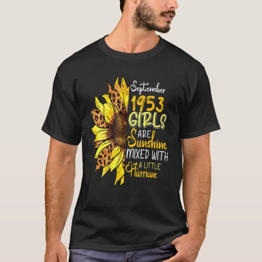 1953年9月女の子が日差しとヒューリをミックス Tシャツ (正面)
